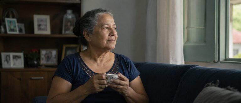 Familia reunida a mesa organizando documentos para o pedido de pensao por morte no INSS